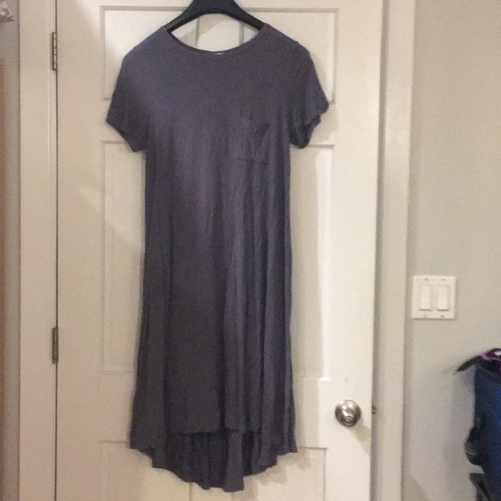 Lularoe solid grey Carly dress size medium